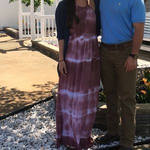 Crochet racerback maxi dress